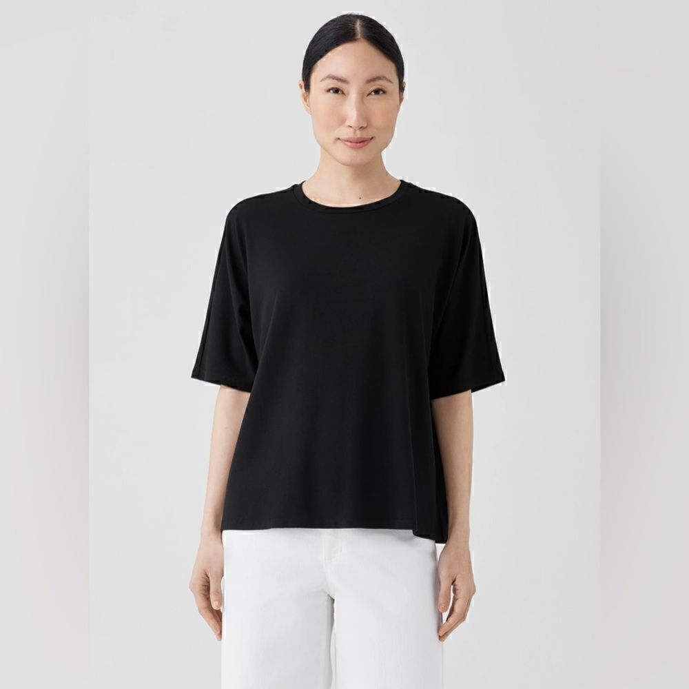 Eileen Fisher Long Boxy Tee - Picture 2 of 5